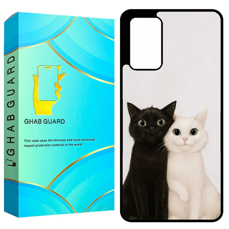 کاور قاب گارد طرح گربه مدل GCHPA72 مناسب برای گوشی موبایل سامسونگ Galaxy A72 4G