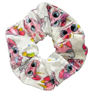 کش مو دخترانه مدل اسکرانچی طرح یونیکورن كد KSH595 - lx