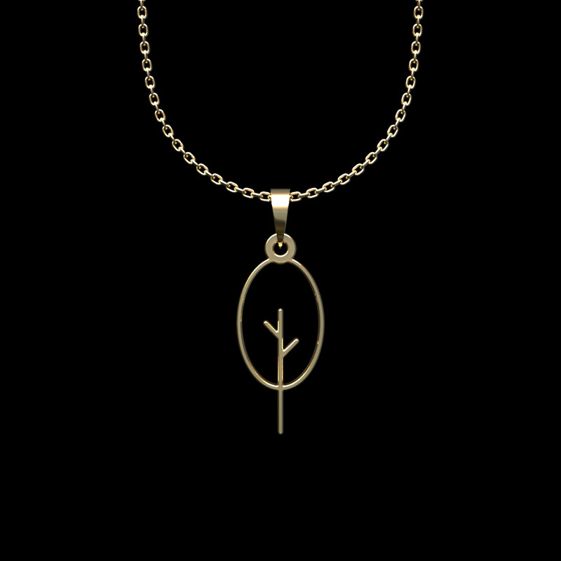 گردنبند طلا 18 عیار زنانه مدوپد مدل درخت کد L2-1-1100