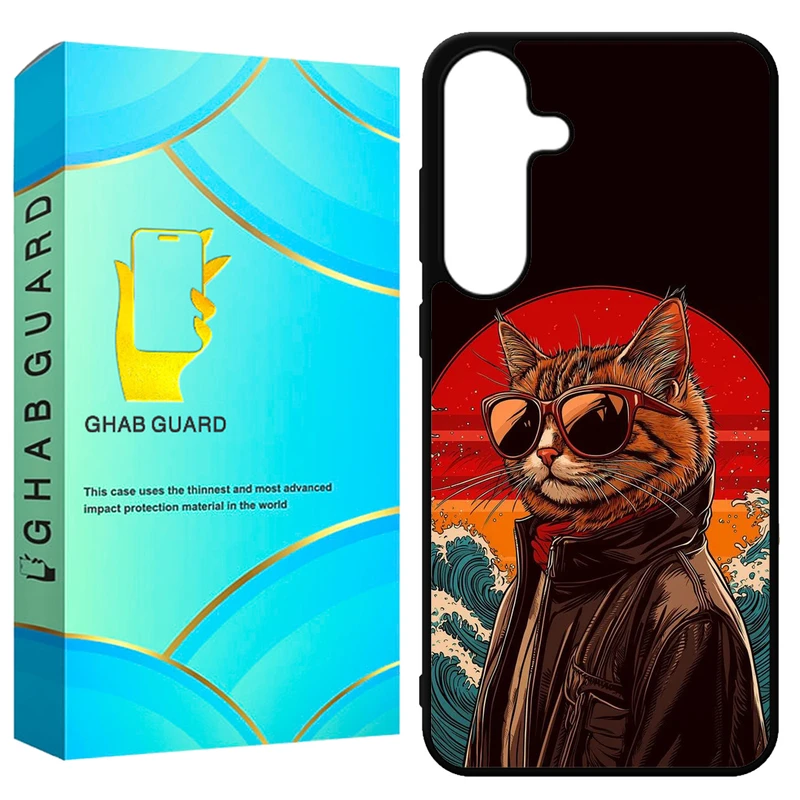 کاور قاب گارد طرح گربه مدل GCHPS24 مناسب برای گوشی موبایل سامسونگ Galaxy S24 