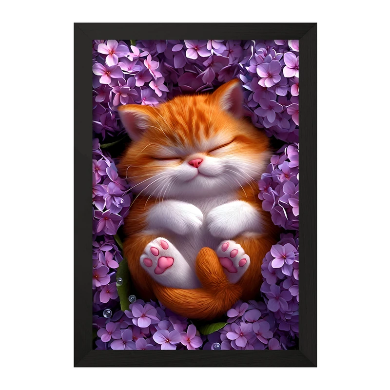 تابلو خندالو مدل گربه خوابالو کد F12826