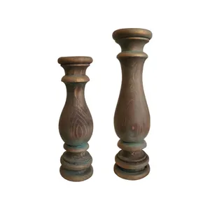 جاشمعی چوبی مدل راسل مجموعه دو عددی