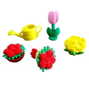 پاک کن طرح گل و آبپاش کد E-83 مجموعه 5 عددی