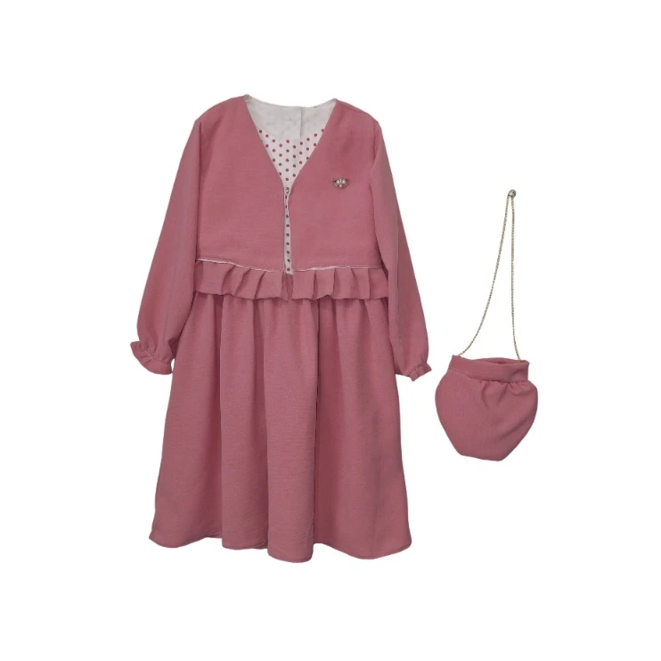 ست 3 تکه لباس دخترانه مدل عروسکی