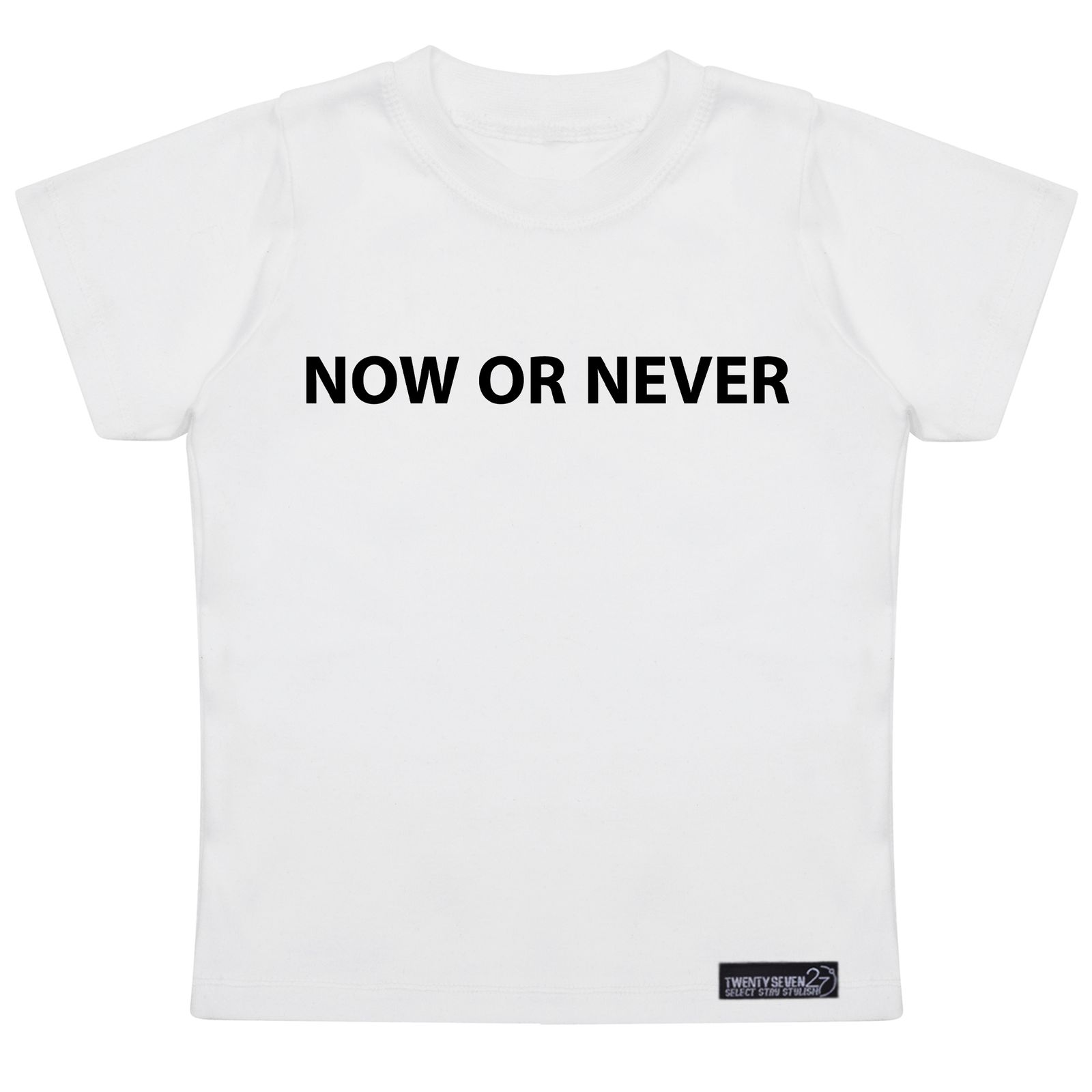 تی شرت آستین کوتاه دخترانه 27 مدل Now Or Never کد MH973 -  - 4