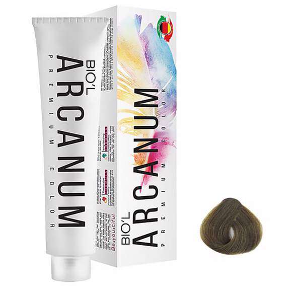 رنگ مو بیول مدل Arcanum شماره 7.7 حجم 100 میلی لیتر رنگ بلوند زیتونی متوسط