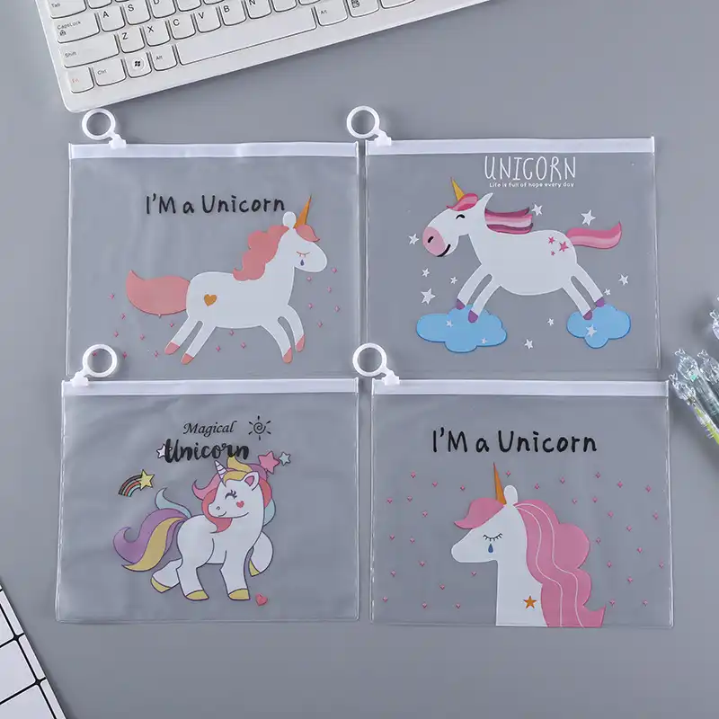 پوشه مدل زیپ دار طرح یونیکورن کد 140112ne مجموعه 4 عددی