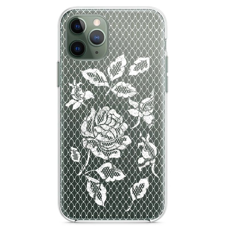 کاور مگافون طرح گل مدل C43-W مناسب برای گوشی موبایل اپل Iphone 11 Pro Max