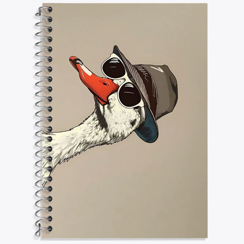 دفتر زبان 50 برگ خندالو مدل سه خط طرح اردک بامزه کد N4530