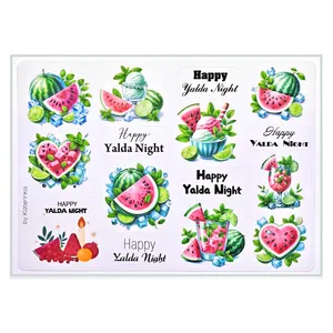 برچسب کاترینکا طرح برش خورده بولت ژورنال و اسکرپ بوک مدل A5 Yalda