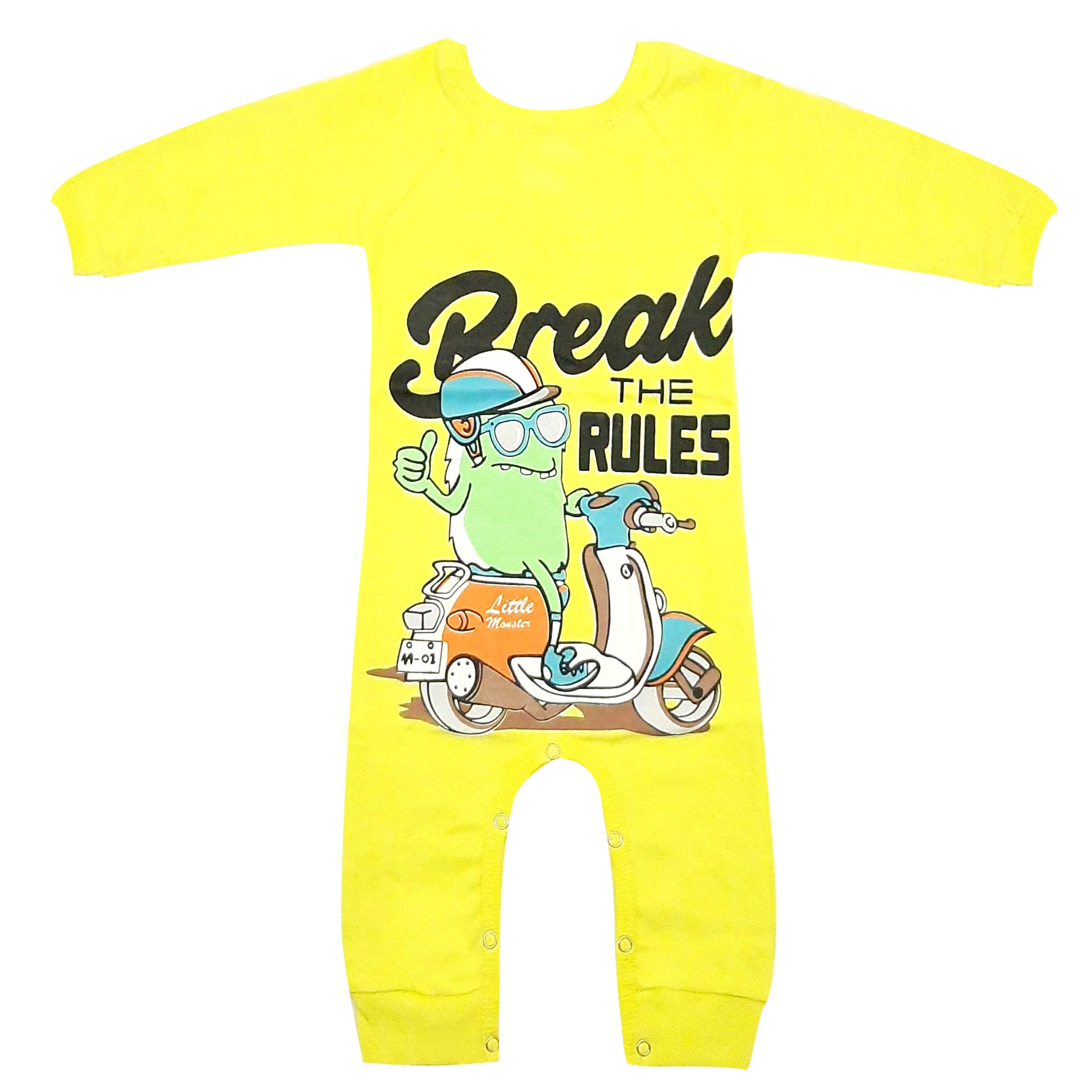 سرهمی آستین بلند نوزادی مدل موتوری