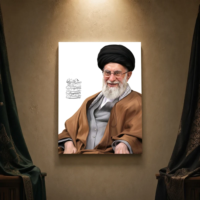 تابلو شاسی مدل مذهبی طرح رهبر شهید امام خامنه‌ای کد 31SM