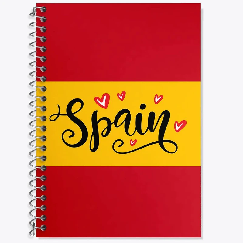 دفتر لغت 50 برگ خندالو مدل پرچم اسپانیا کد 20677