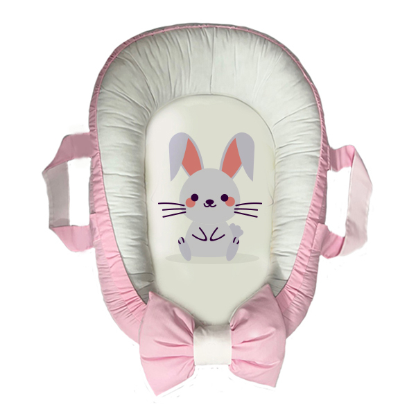 سرویس خواب سه تکه نوزاد مدل گارد محافظ دار طرح فانتزی خرگوش کد 0020