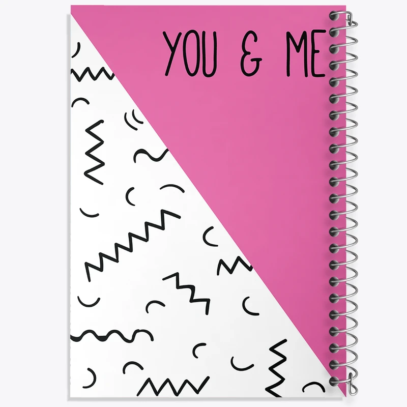 دفتر ژورنال نویسی 50 برگ خندالو مدل نقطه ای طرح You And Me کد N266