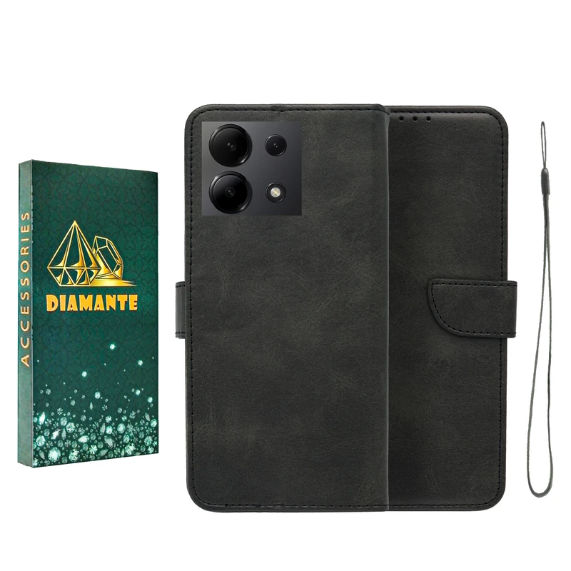 کیف کلاسوری دیامانته مدل Bandaviz Gn مناسب برای گوشی موبایل شیائومی Redmi Note 13 4G به همراه بند آویز