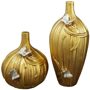 گلدان لیلپار طرح پروانه مدل HOA-1211 T مجموعه 2 عددی