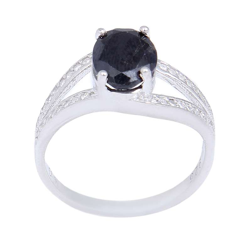 انگشتر نقره زنانه مدل یاقوت کد AWR_985