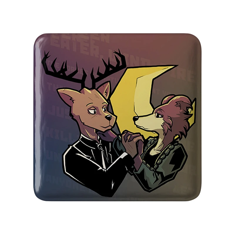 مگنت خندالو طرح لوییس و جونو انیمه بیستارز مدل مربعی کد 33450