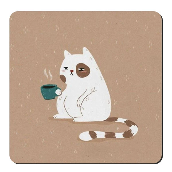  زیر لیوانی طرح گربه خواب آلود کد nzl571