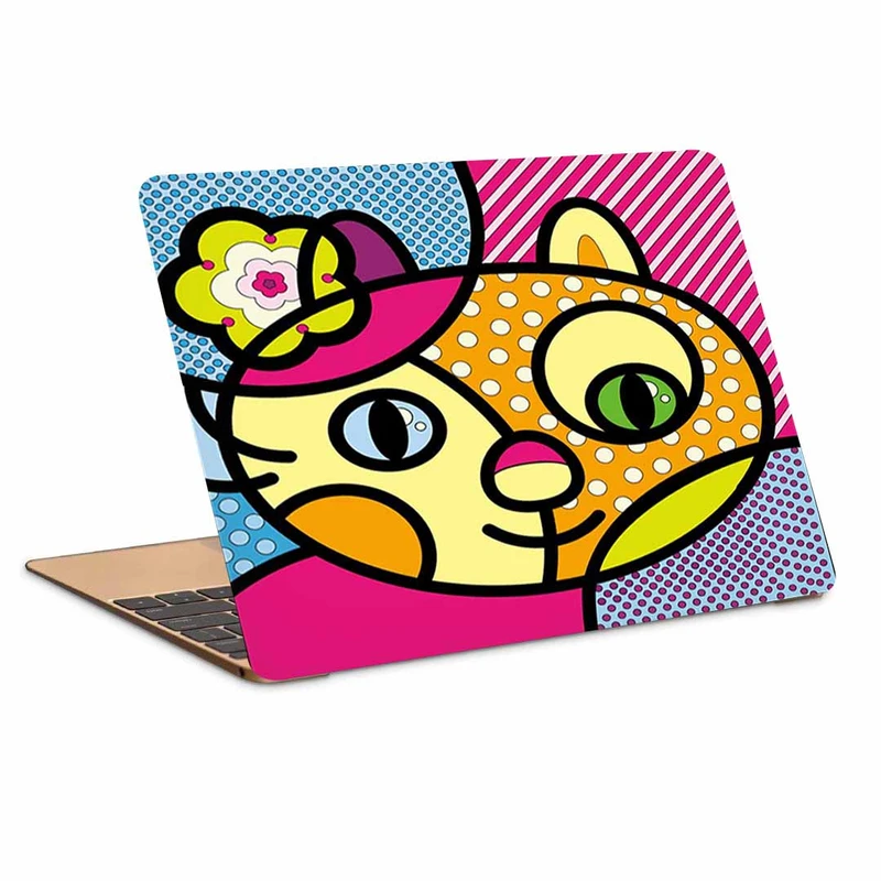 استیکر لپ تاپ طرح گربه فانتزی مدل P-176 مناسب برای لپ تاپ 15.6 اینچ
