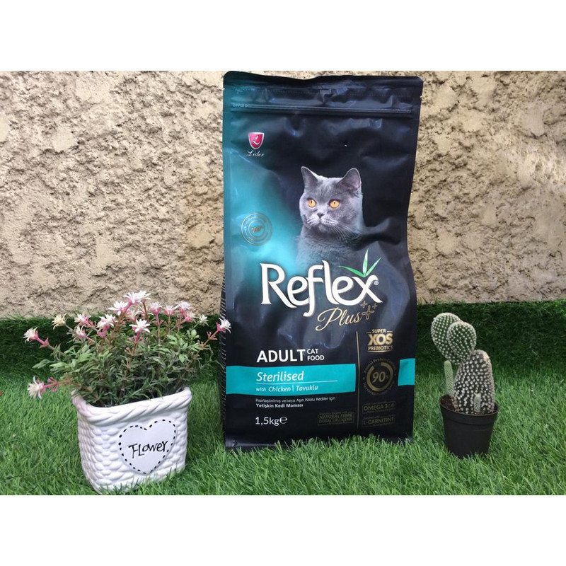 غذای خشک گربه عقیم شده رفلکس پلاس مدل مرغ وزن 1.5 کیلوگرم