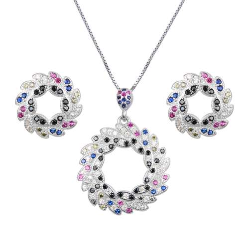 نیم ست نقره زنانه شهر جواهر کد SJ-VS016