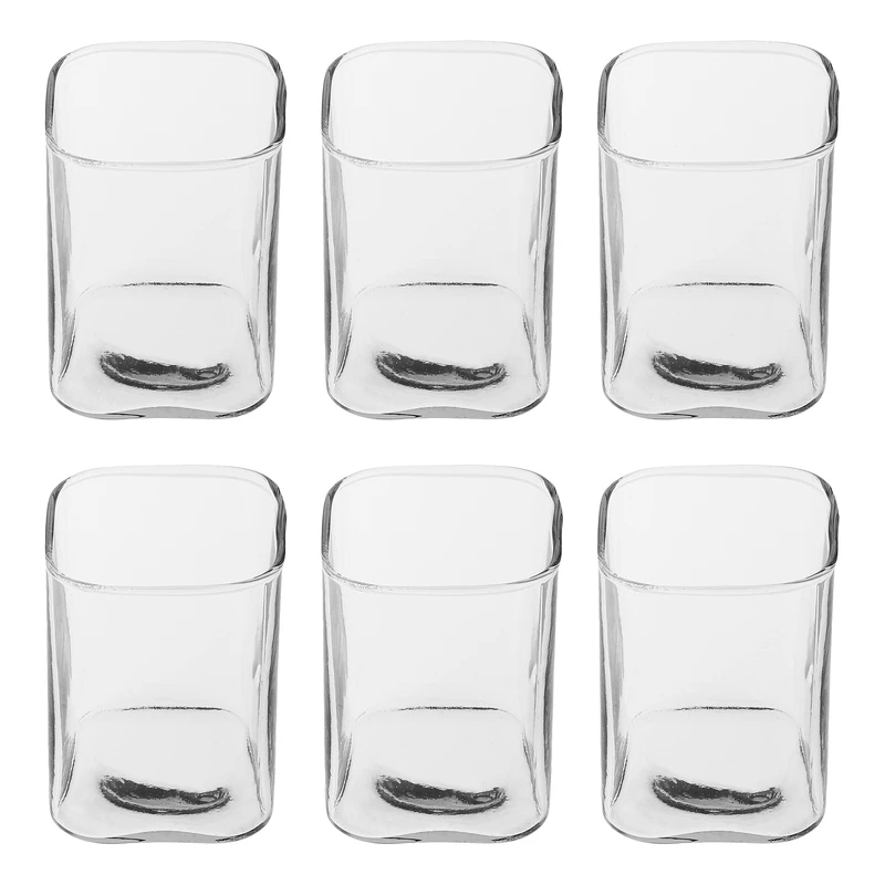 جاشمعی شیشه ‌ای طرح مربع کد 002 بسته 6 عددی