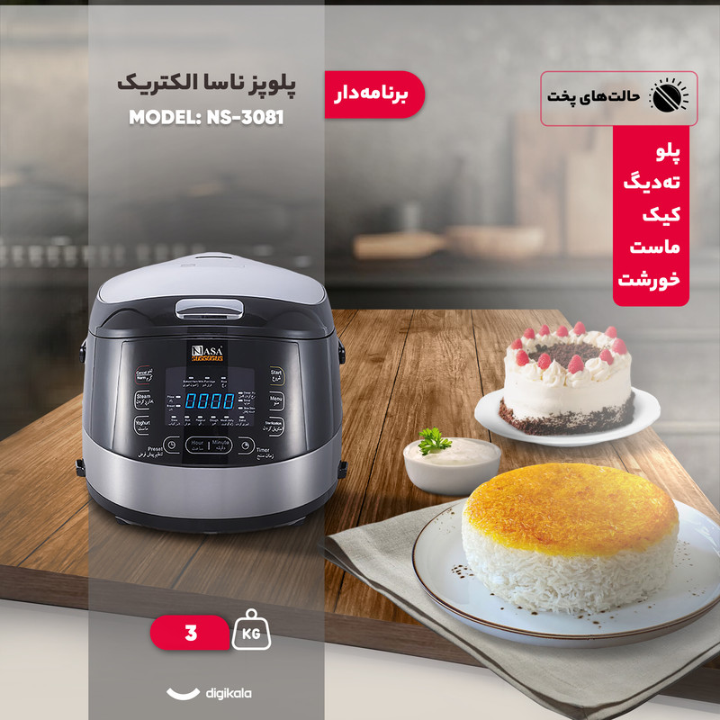 پلوپز 10 نفره ناسا الکتریک مدل NS-3081