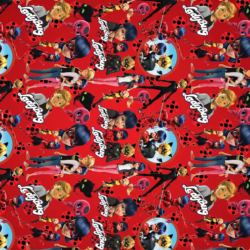 کاغذ کادو مدل دختر کفشدوزکی کد241 بسته 25 عددی