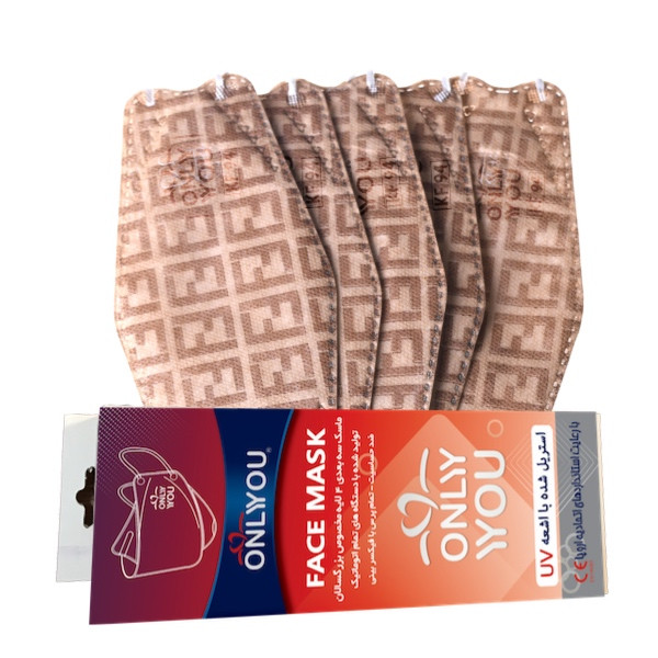 ماسک تنفسی اونلی یو مدل سه بعدی FENcrm 528 بسته 25 عددی