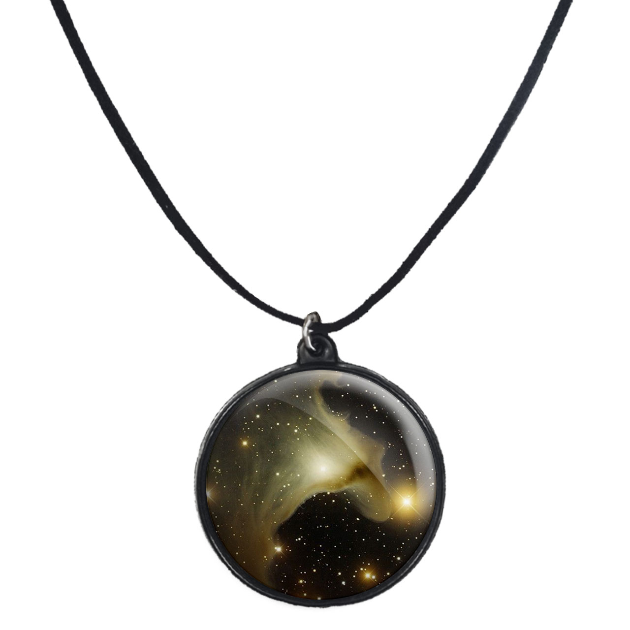 گردنبند پرمانه طرح ستاره و کهکشان کد pmb.25670 مدل دو طرفه