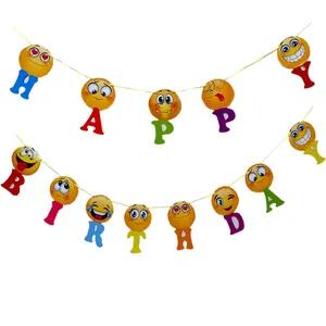 ریسه تولد طرح هپی برس دی مدل ایموجی