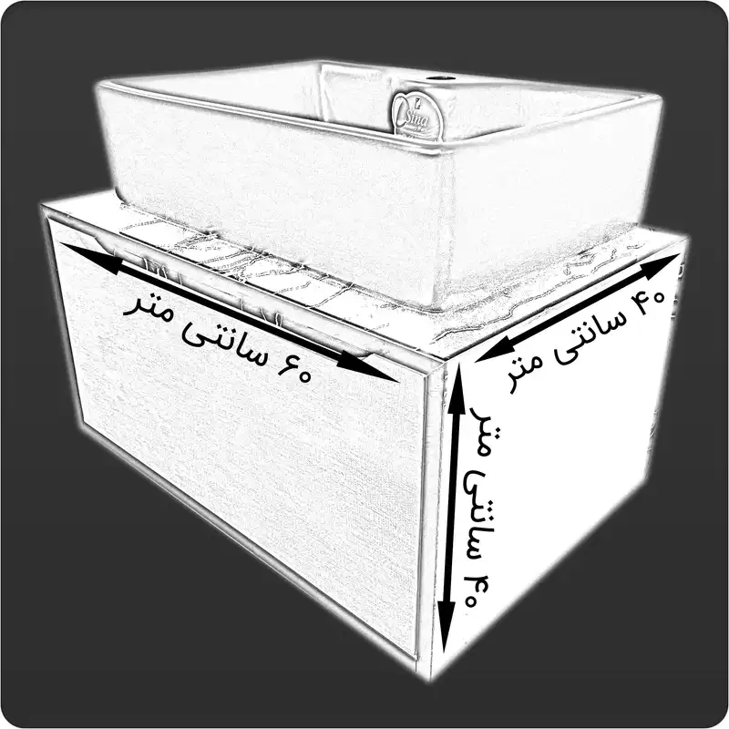 ست کابینت و روشویی مدل Z23 به همراه آینه