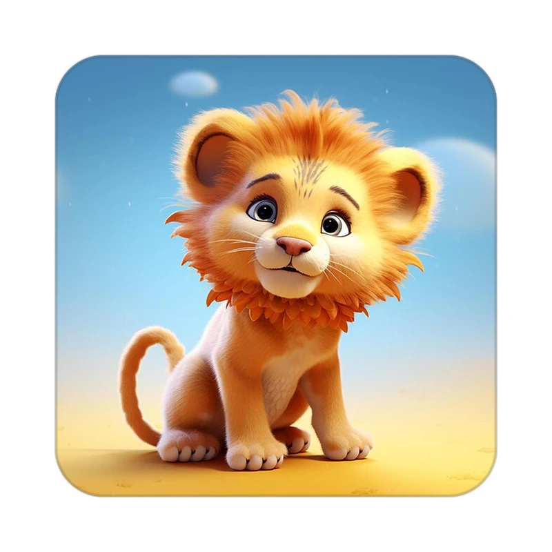 زیر لیوانی کاکتی طرح حیوانات کارتونی مدل mp27343