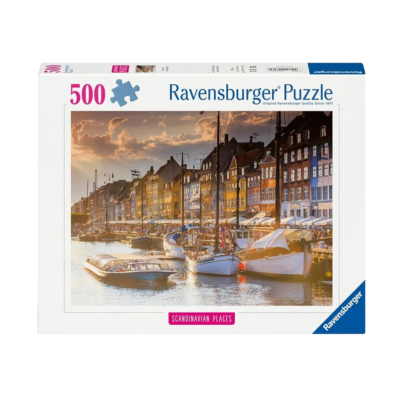 پازل 500 تکه راونزبرگر مدل Sunset in Copenhagen کد 12000846 مناسب برای 12 سال به بالا