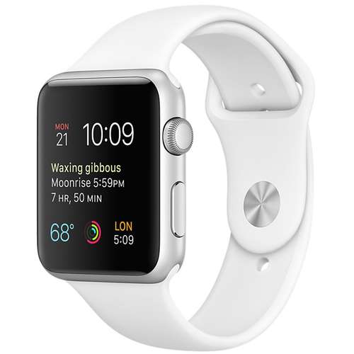 ساعت هوشمند اپل واچ سری 2 مدل 42mm Aluminum Case with White Sport Silicone Band