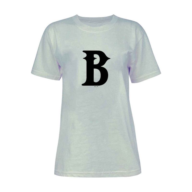 تی شرت آستین کوتاه زنانه مدل حرف B کد L220 رنگ طوسی