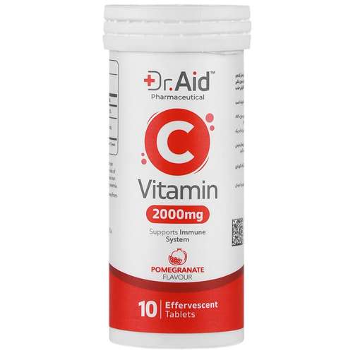 قرص جوشان ویتامین سی 2000 میلی گرم دکتر آید بسته 10 عددی