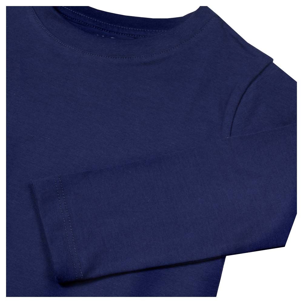 تی شرت آستین بلند بچگانه جی بی جو مدل یقه گرد ساده کد 70035 -  - 4