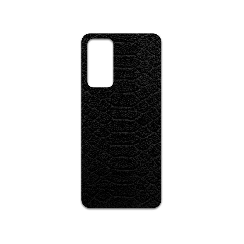 برچسب پوششی ماهوت مدل Black-Snake-Leather مناسب برای گوشی موبایل شیائومی 12 Lite