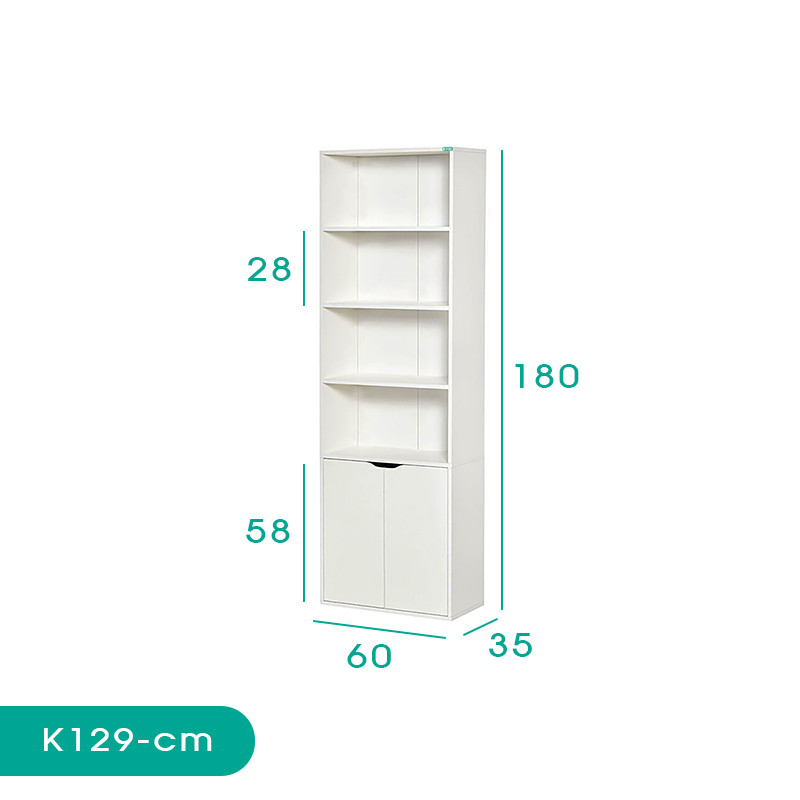 کتابخانه اسمردیس مدل K129 - MDF