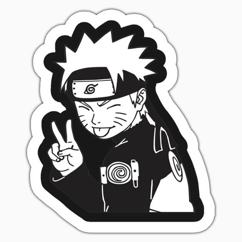 استیکر لپ تاپ و موبایل بووم طرح Anime Naruto مدل Black کد TR114