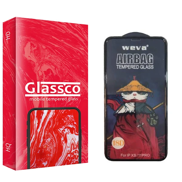 محافظ صفحه نمایش گلس کو مدل Co2 Air Bag مناسب برای گوشی موبایل اپل iPhone XS