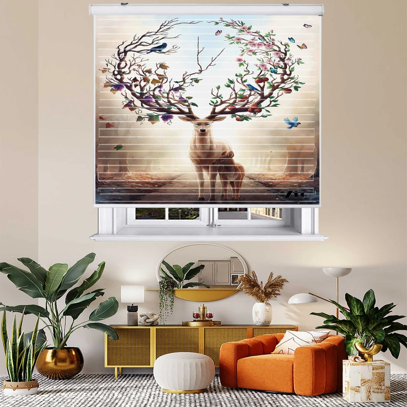 پرده  زبرا زیو مدل 3D1076 سایز 150x150 سانتی متر