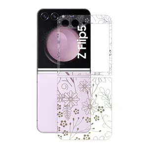 Remax cover sticker Clea model flower design suitable for Samsung Galaxy Z Flip5 mobile phone
