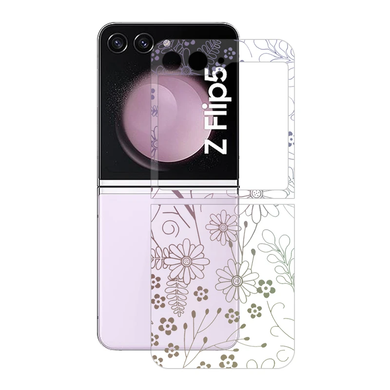 برچسب پوششی ریمکس مدل Clea طرح گل مناسب برای گوشی موبایل سامسونگ Galaxy Z Flip5