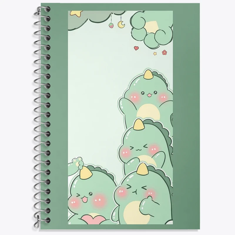 دفتر نت موسیقی 50 برگ خندالو طرح دایناسور کیوت کد N1898