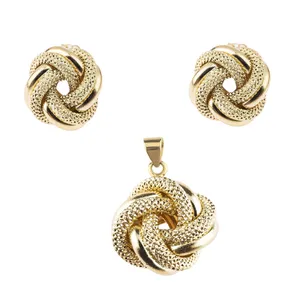 نیم ست طلا 18 عیار زنانه  گالری یارطلا مدل گره کد NSG01