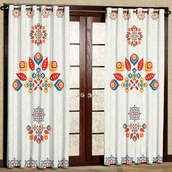 پرده مدل چاپی هازان پانچی کد572 سایز 200x140 سانتی متر